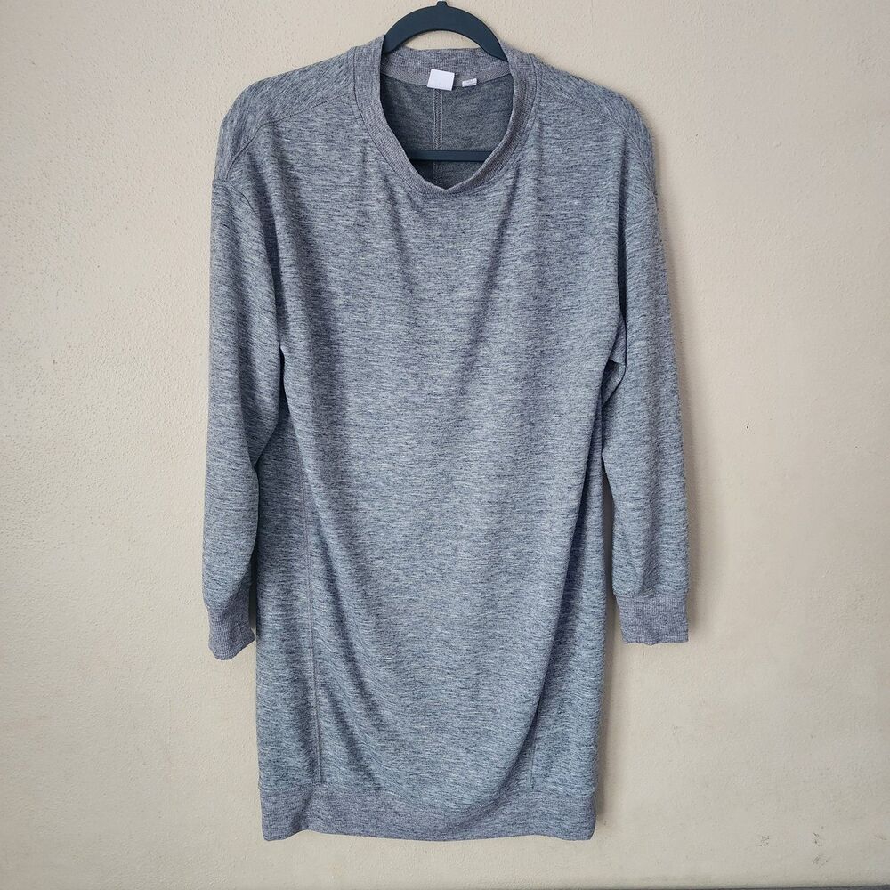 Gap Womens Heathered Grey Sweatshirt Mini Dress Size XS Athleisure Cozy